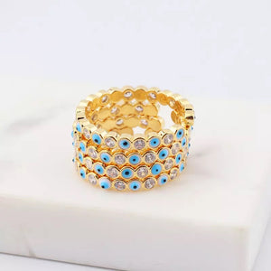 Anillos evil eye ajustable