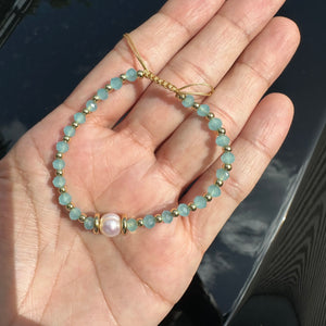 Bracelet pearl crystal