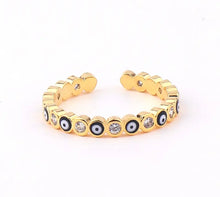 Load image into Gallery viewer, Anillos evil eye ajustable